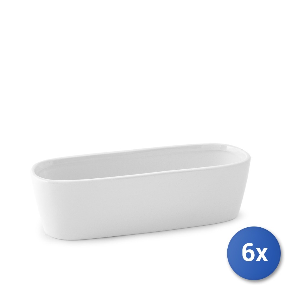 6x H&H Evaporators White Ceramic Bowl Cm. 21x8h