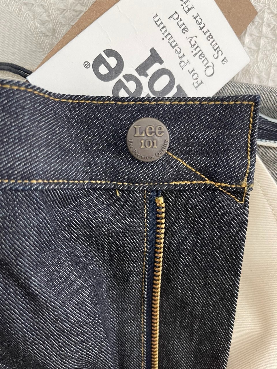 Lee 101 Z W32L34 Lot 49 Selvedge Rigid Jeans Regular Fit Made in Italy image 6