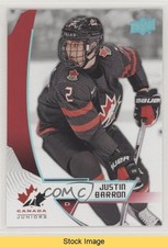 2019 Upper Deck Team Canada Juniors Blue Justin Barron #13 READ 0nr3