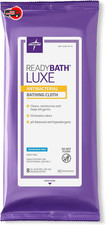 ReadyBath LUXE Antibacterial Bath Wipes Hypoallergenic Pack of 8 Full Body Cl...