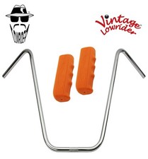Original Lowrider 22" 22.2 Ape Handlebar Chrome Custom 120mm Grip Solid/Orange