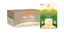 Complan Velvety Vanilla Drink Sachets, 220g 4 x 55g, Great Value Pack