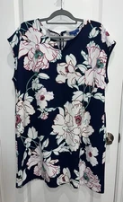 Apt. 9 Women’s Multicolor Floral Shift Dress Size XL Keyhole