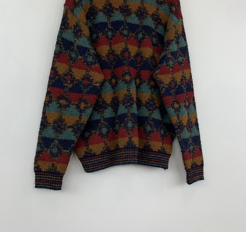 Vintage Missoni Men’s 3D Cable Knit Multicolor Made In Italy Cardigan Sweater L - Picture 13 of 17