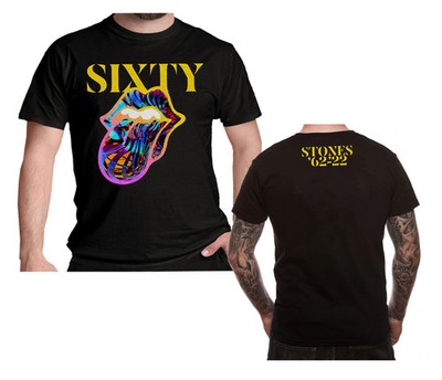 Official Rolling Stones T Shirt Sixty Cyberdelic Tongue 60 Neu Small