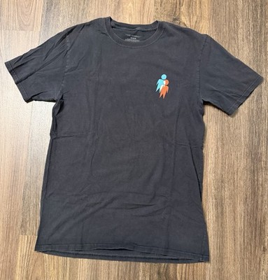 Vintage Y2K Alien Workshop Faded Black Red Blue 3D Shirt Size Medium Rare Skater