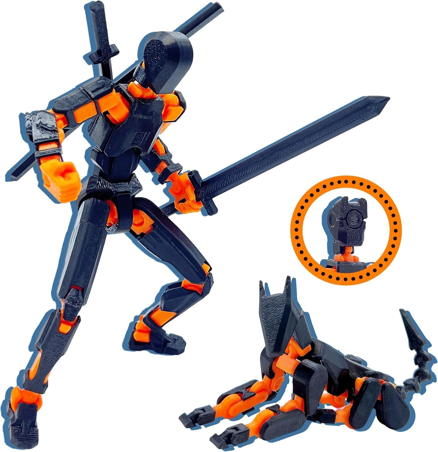 Versatile T13 3D Action Figure Set - Multi-Jointed Titan 13, No