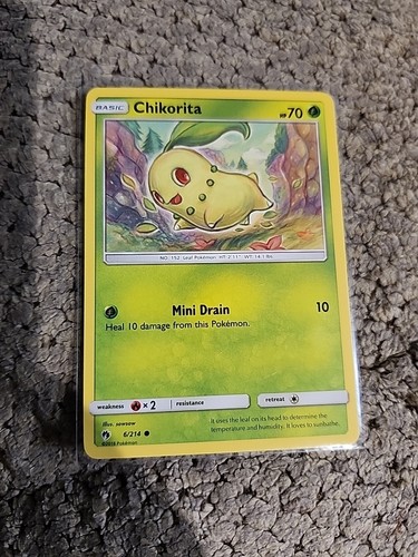 Pokemon TCG Chikorita 6/214 Sm-Lost Thunder Regular