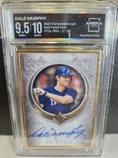 Dale Murphy Auto 17/20 2023 Transcendent Call #TCA-DMU Arena Club 9.5