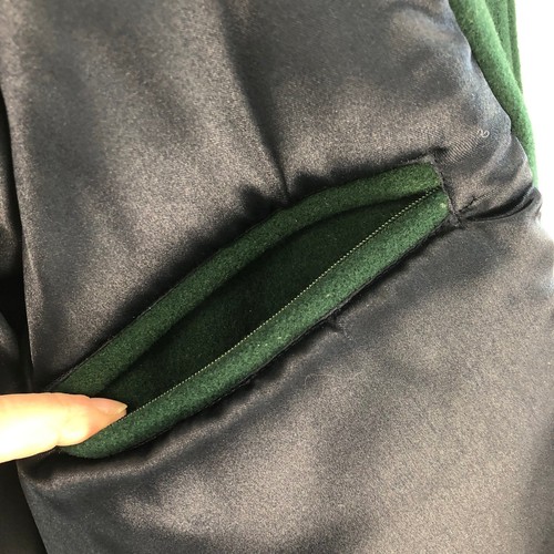 Vintage 90s Guess Legends Varsity Jacket Wool Leather Flight Style Green Sz LG - Picture 5 of 18