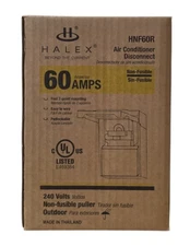 Halex  60 Amp Air Conditioner Disconnect 240V Non Fusible Puller Outdoor HNF60R