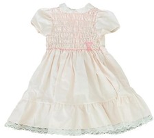 Vintage Polly Flinders Girls Sz 5 Smocked Prairie Cottagecore Embroidered Dress