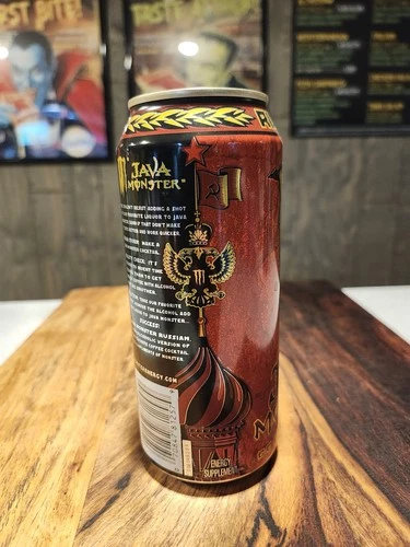 Monster Energy Java Russian - Super Rare - Full Can - Great - Collectable