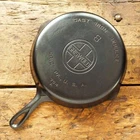 Vintage GRISWOLD Cast Iron SKILLET Frying Pan # 8 LARGE BLOCK LOGO - Ironspoon