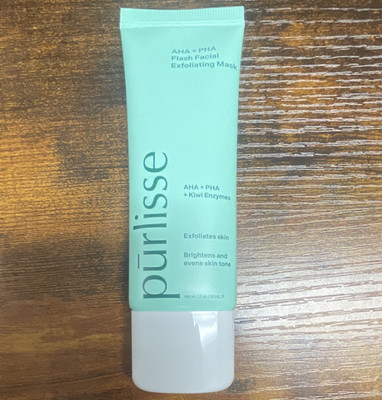 Purlisse Flash Facial AHA+PHA Exfoliating Mask w/ Kiwi Enzymes 1.7 oz