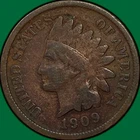 1909 Indian Head Cent Good G Coin #45451