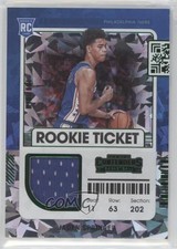 2021-22 Panini Contenders Rookie Ticket Swatches Green Ice Jaden Springer lw9