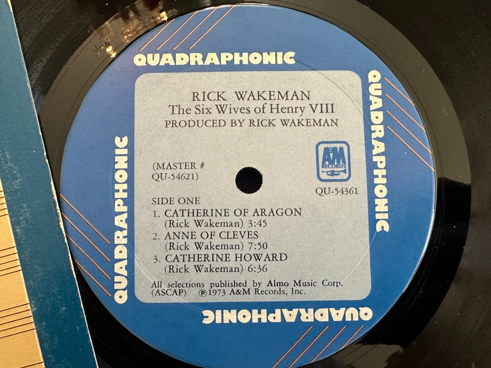Quad ~ RICK WAKEMAN The Six Wives Of Henry VIII LP A&M QU 54361 Quadraphonic EX - Image 3 of 4