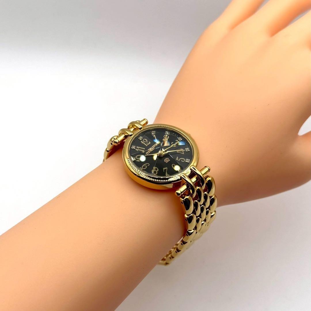 Valentino Women's Watch Natural Diamond 12P Diamond Black Dial Jewelry Used thumbnail 3