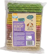 Good Boy Assorted Small Munchy Rolls Dog Chews, 900g - Pack of 100