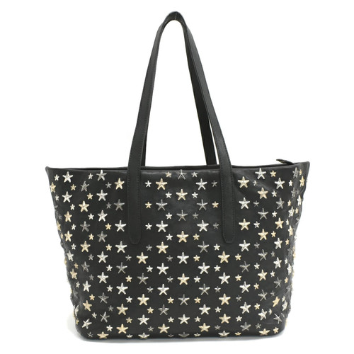 Jimmy Choo Sophia Shoulder Bag Tote Bag Leather Star Studs Black