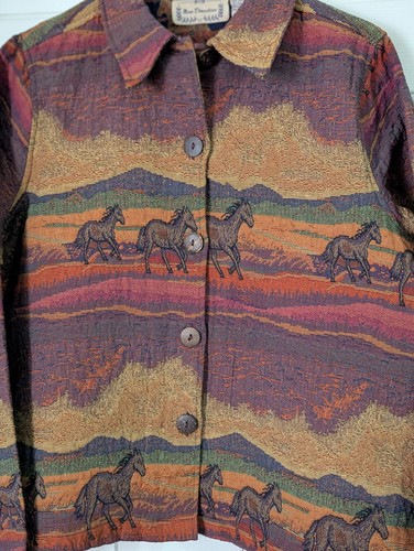 Vintage New Direction Tapestry Western Jacke Damen XL Pferde rostbraun Southwest - Bild 2 von 8