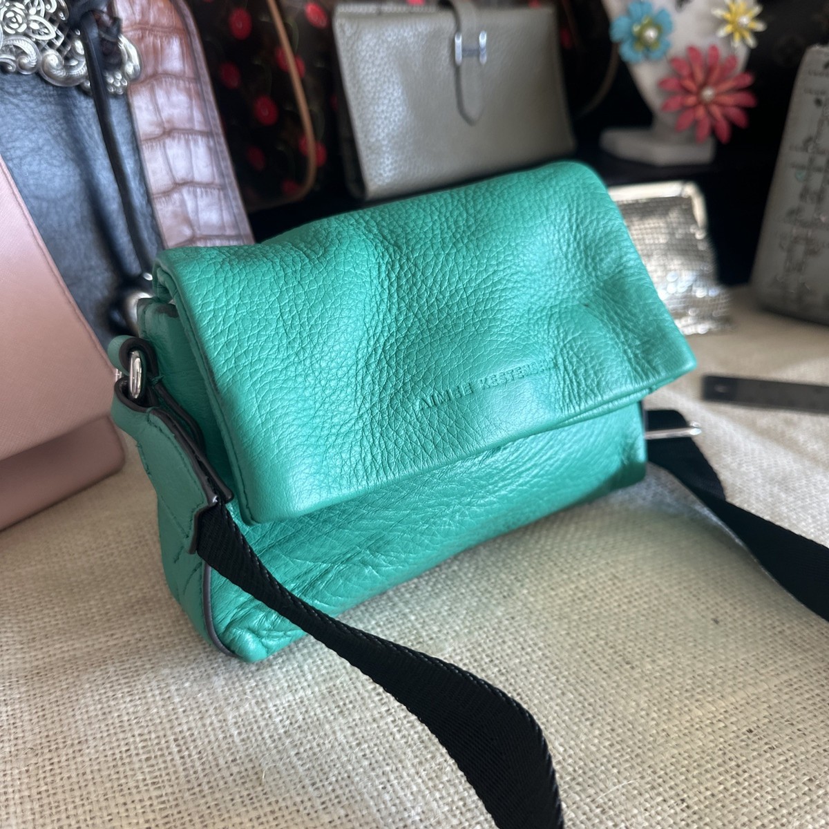 Aimee Kestenberg mini leather backpack teal green/blue Ombre Tamitha Novelty Mini Backpack Designer Leather Handbag  main image 2