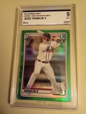 2020 Bowman Chrome Jesse Franklin V #50/99 GREEN REFRACTOR #BD17 Graded BRG 9