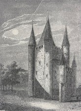 Parigi La Torre Del Tempio Sotto La Rivoluzione Francese Incisione 1845 Francia