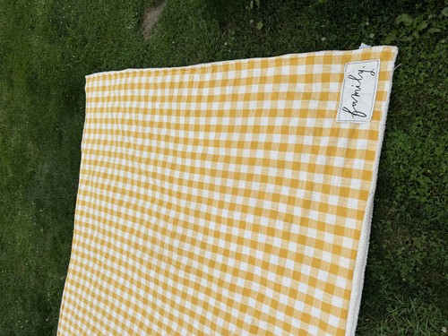 Rae Dunn Throw Blanket Plaid Sherpa Checkered Cozy Home Decor Family Sofa Bed Gi - Picture 7 of 10