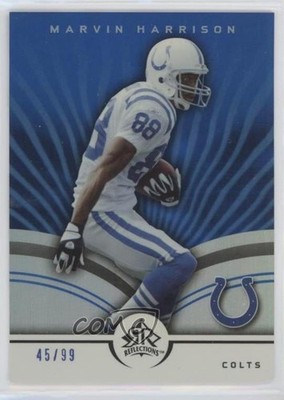 2005 Upper Deck Reflections Blue 45/99 Marvin Harrison #42 HOF 07qw
