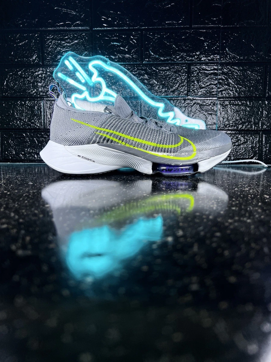 Nike Men\'s‎ Particle Gray Volt Air Zoom Tempo NEXT% Flyknit Running Shoes Sz 6.5 Nike Air Zoom Tempo NEXT% Flyknit Particle Grey Volt for  main image 3