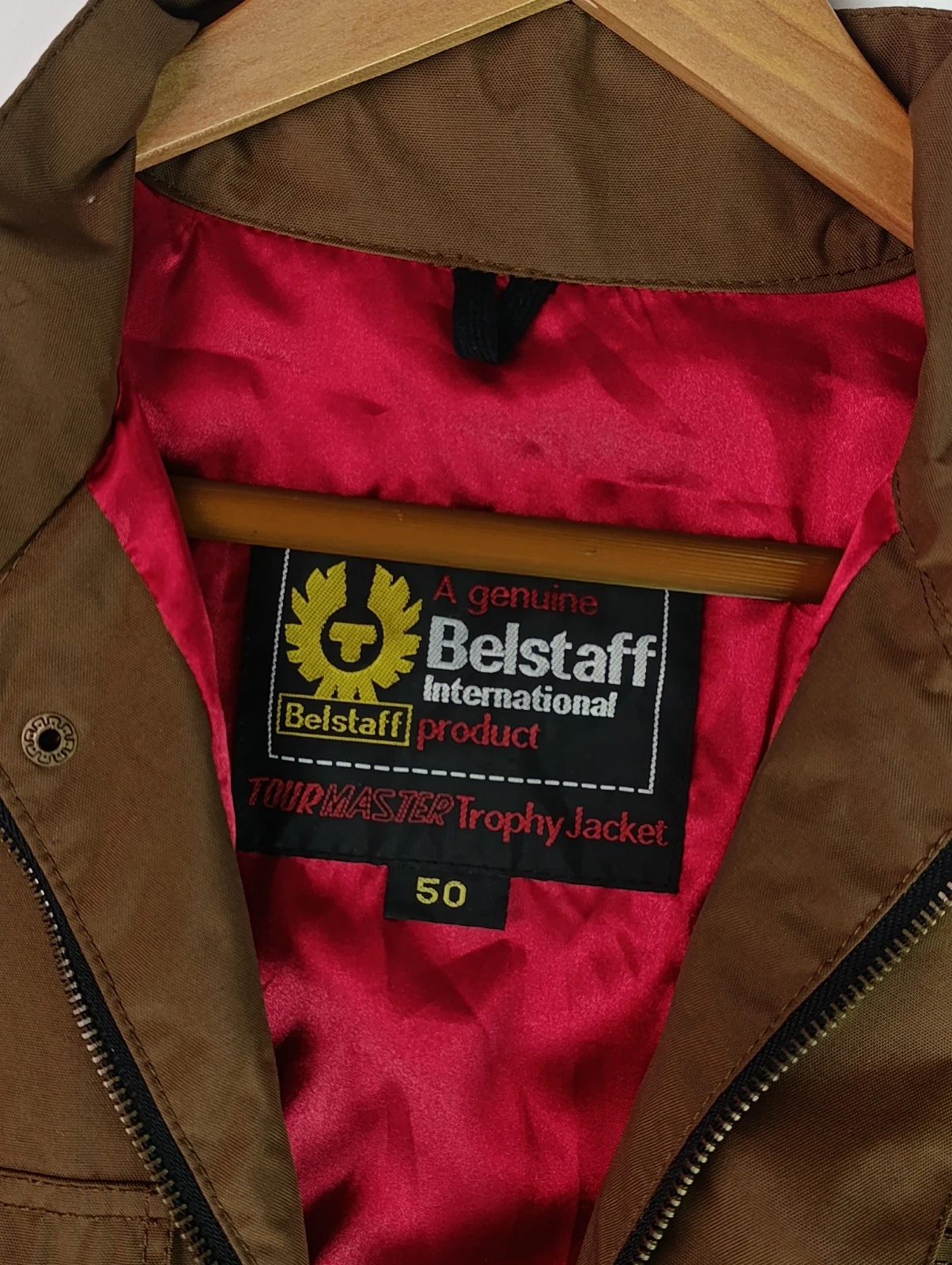 BELSTAFF Tourmaster Trophy Jacket Brown Nylon Biker Motorcycle Men Sz IT 50 M L image 4