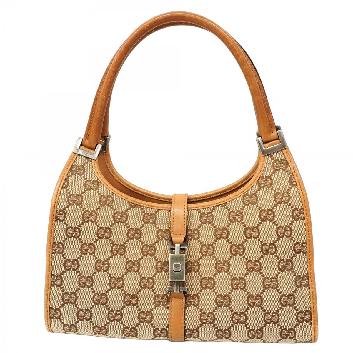 Borsa a tracolla Gucci Jackie GG tela marrone vintage autentica