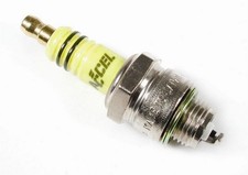 Accel 8 Pack Spark Plugs Shorty 14mm 0.375 Reach Resistor Gasket Seat Set