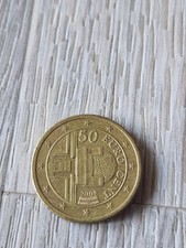 eine 50 Euro Cent Münze aus Österreich, mit dem Secessionsgebäude in Wien.