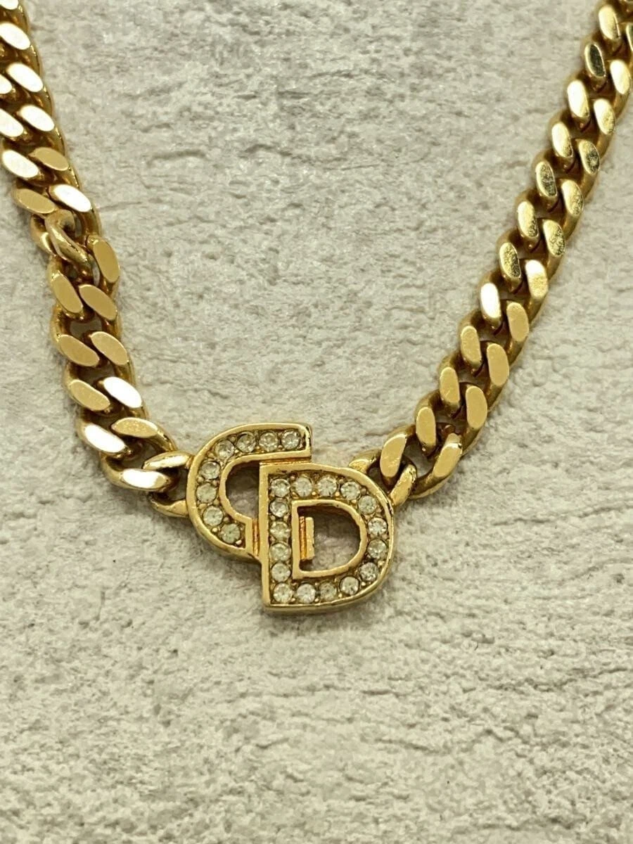 Collier Christian Dior Kihei    Haut femme strass doré
