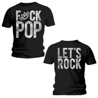 Five Finger Death Punch T Shirt F*Ck Pop Band Logo Nue Offiziell Herren Schwarz