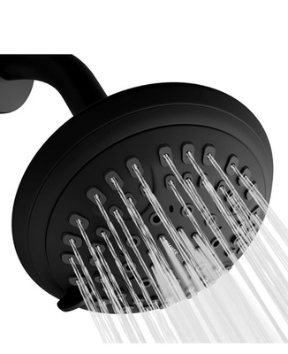 #ad ShowerMaxx High Pressure Multi Spray Shower Head – Matte Black – WaterSense $35.00
