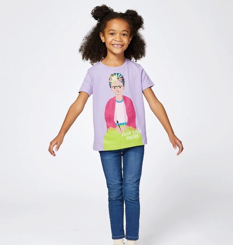 Piccolina Frida Kahlo Graphic Cotton T-shirt, Size 7