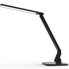 Desk Lamp, LED Dimmable Reading Light with Adjustable Lighting 5 Brightness L...