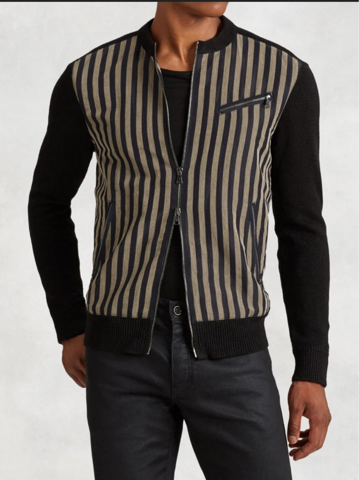John varvatos Linen Striped Jacket Cardigan Sz L. Never Worn - Image 4 of 4