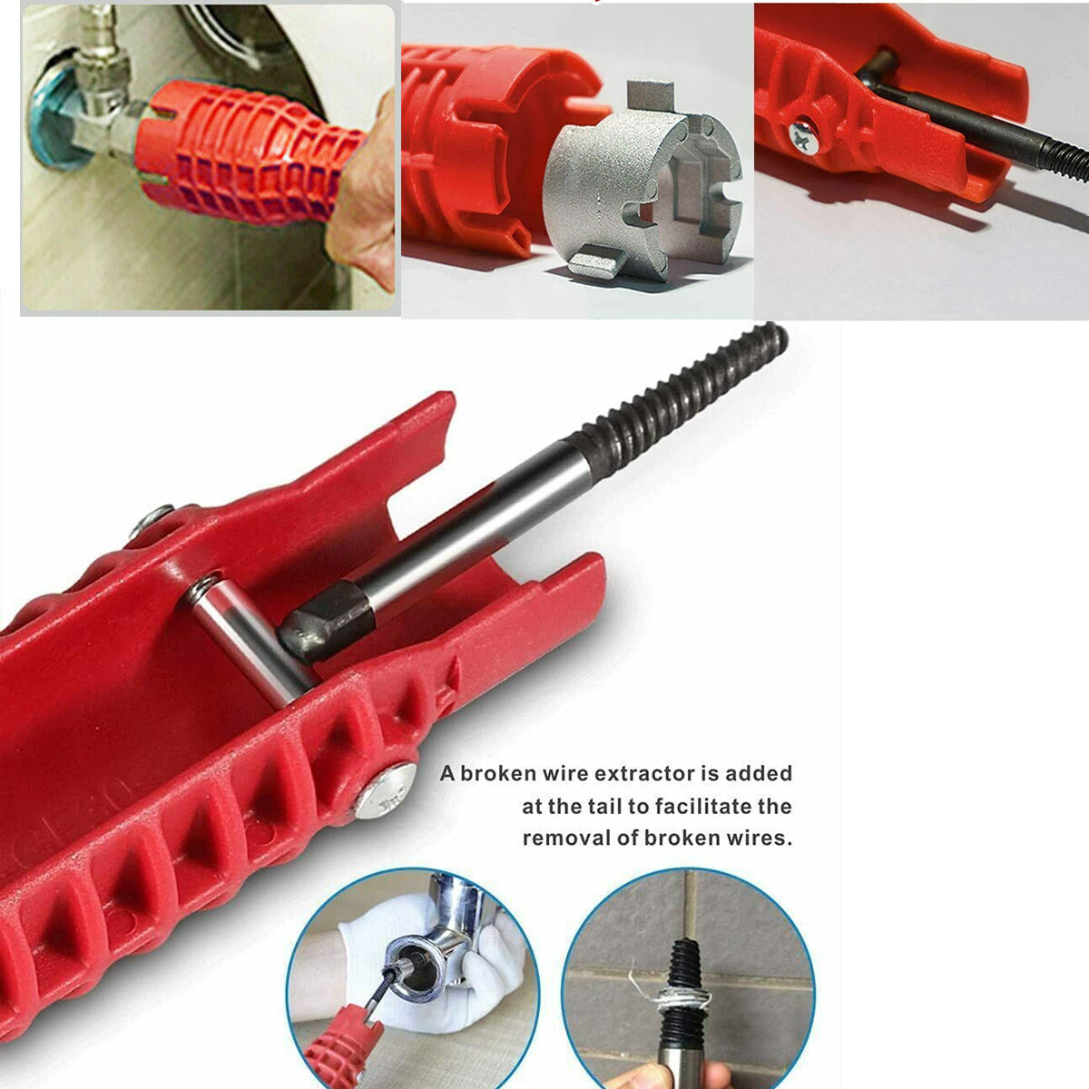 8 in 1 Multifunction Faucet Sink Installer Wrench Plumbing Pipe Spanner