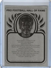 Now in Stock - Rare 2023 Ken Riley Metallic Pro Football Hall of Fame Card