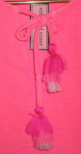 Nuovo con etichetta! VINEYARD VINES ABITO GARZA ROSA FUCSIA SVOLAZZANTE MANICA CORTA NAPPA CRAVATTA M! - Foto 15 di 15