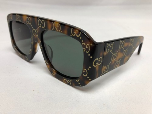 Authentic New Gucci tortoise Square Women's Sunglasses GG0980S Gray Lens - Picture 2 of 9