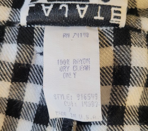 Vintage Lajate Size 7 Gingham Shorts Pockets 90's Y2K Made In USA - Picture 4 of 8