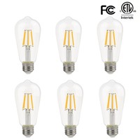 La Farah Edison Led Bulb 6w Non-dimmable 6 Pack E26 Led Filament Bulb Antique... on sale La Farah Edison Led Bulb 6w Non-dimmable 6 Pack E26 Led Filament Bulb Antique... on sale