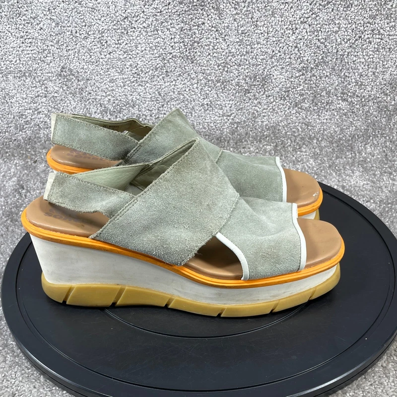 sorel platform suede slip on 