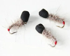 Top Hat Emerger Suspender Buzzer Hares Ear #10, 12, 14 & 16 Barbed  Dry Flies